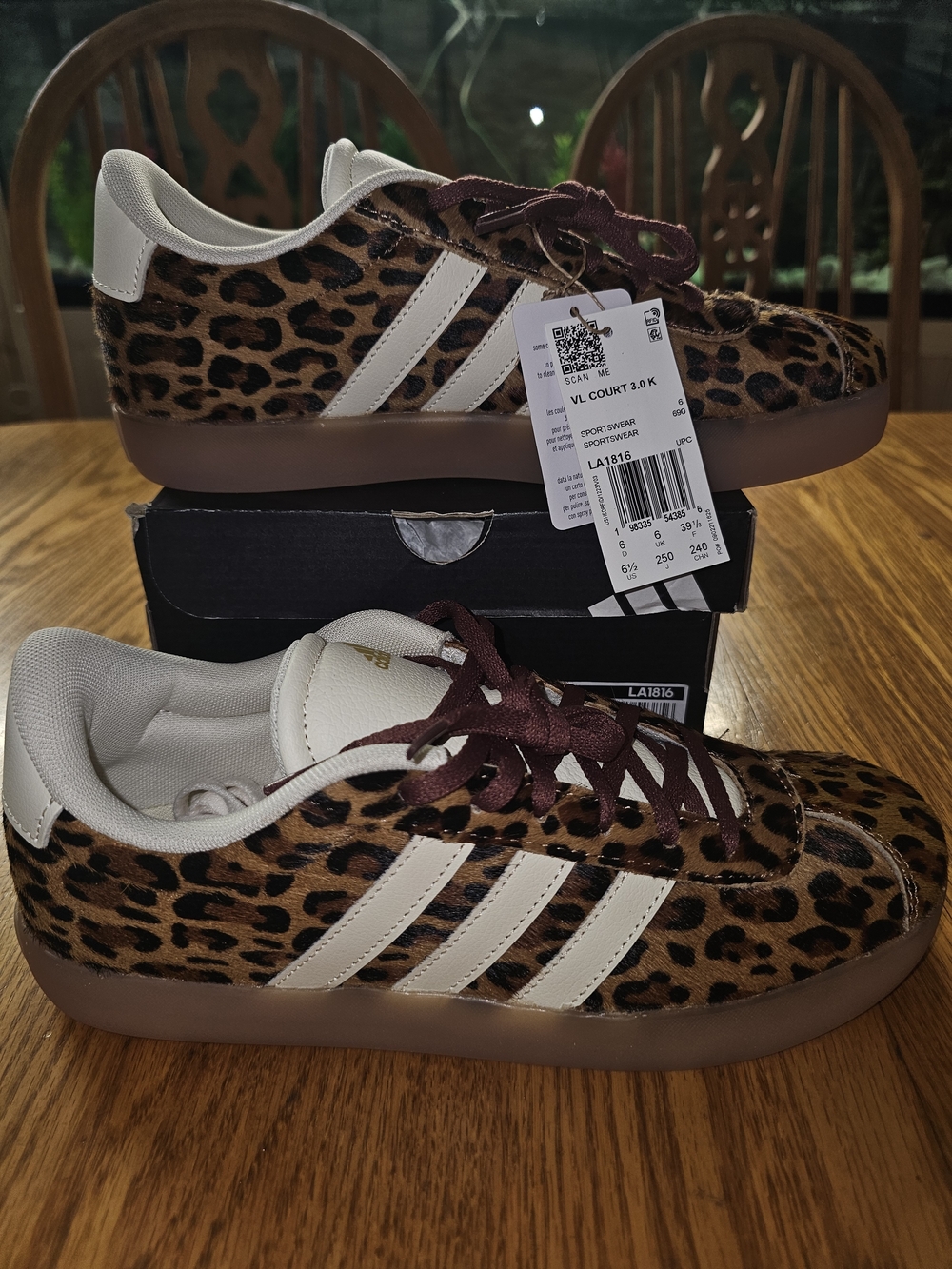ADIDAS VL COURT 3.0 In The Leopard, Brand New In Box, Deadstock, Size 6.5